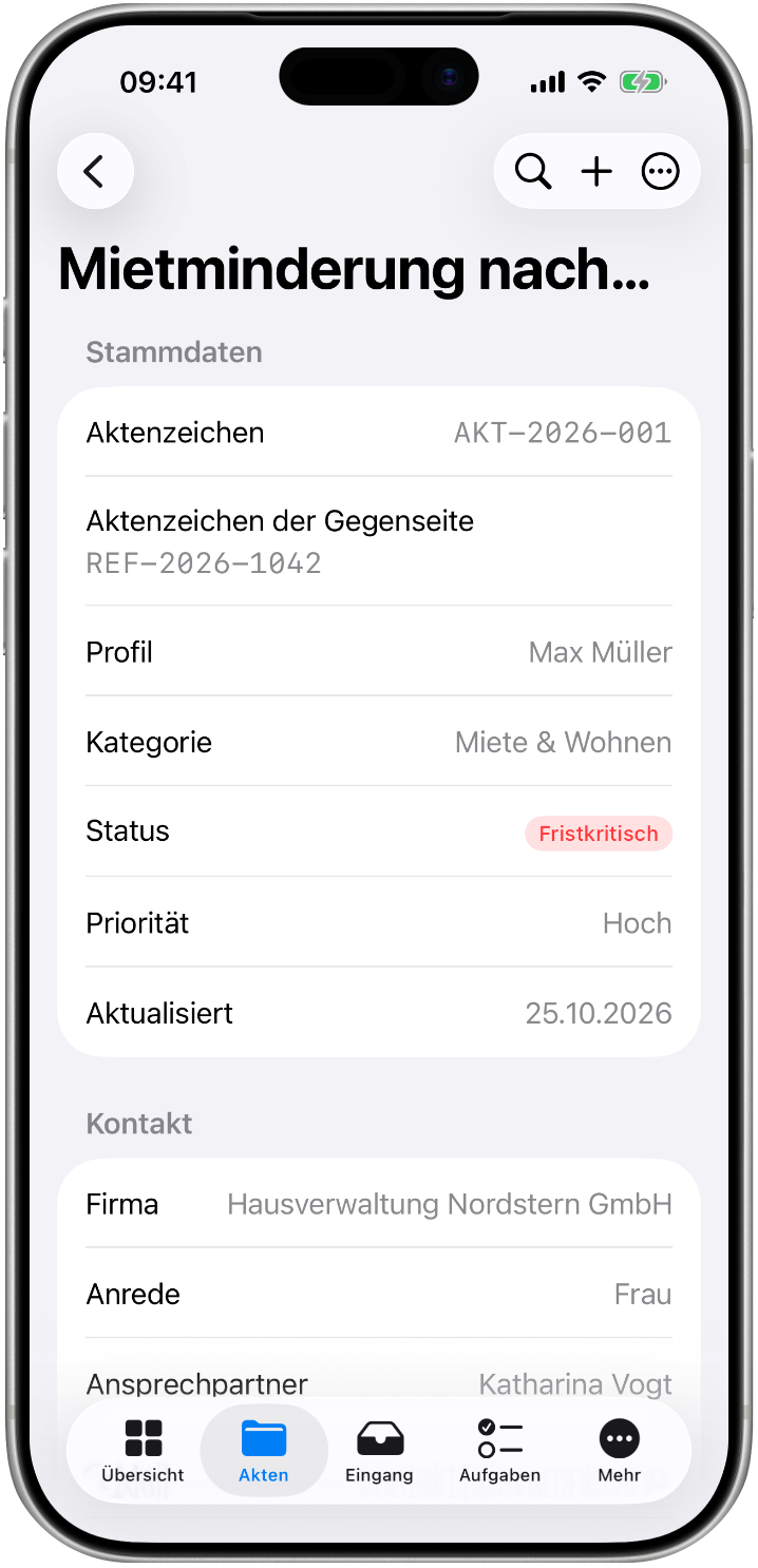 Aktenverwaltung – Akte