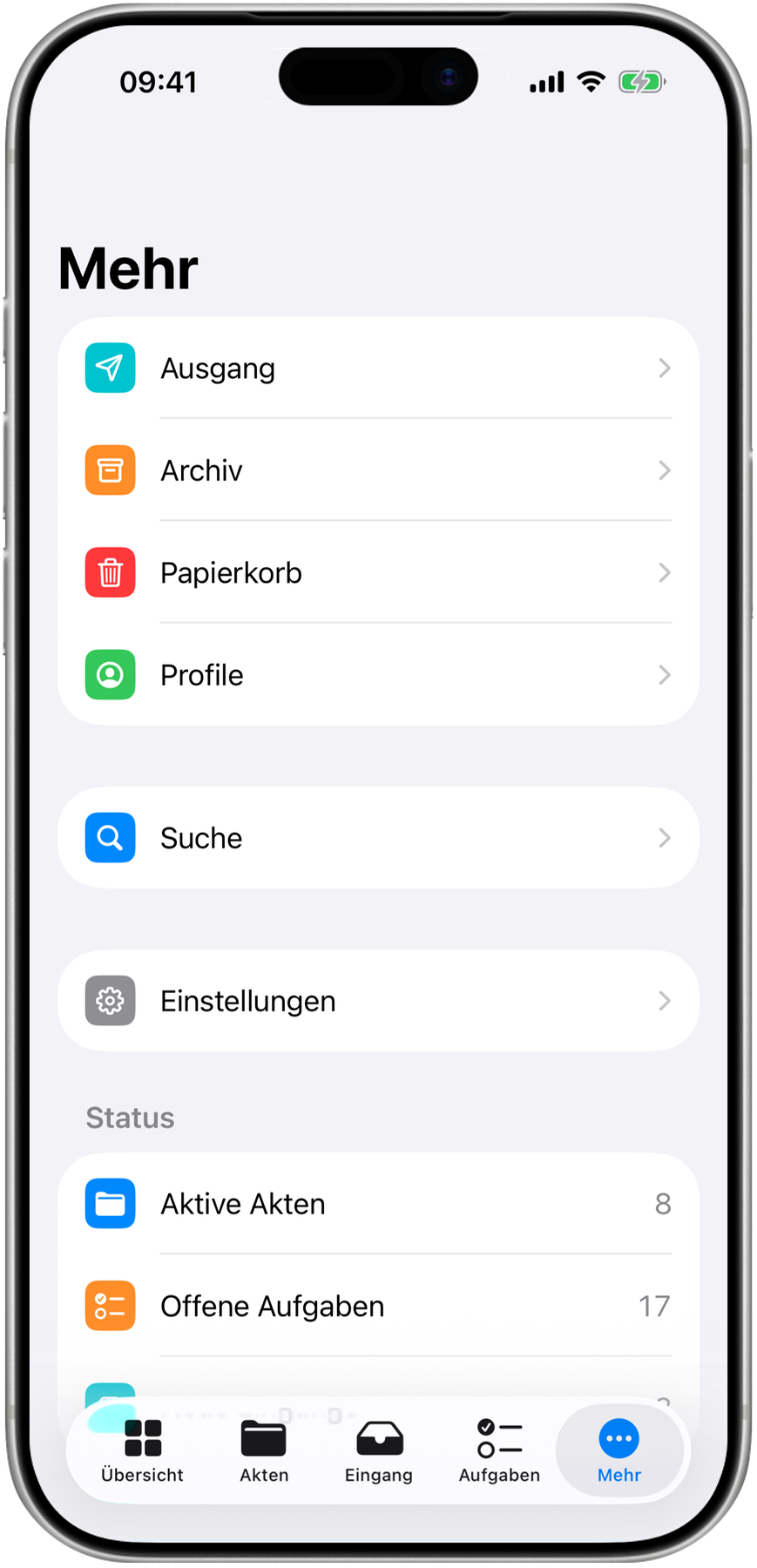 Aktenverwaltung – Mehr